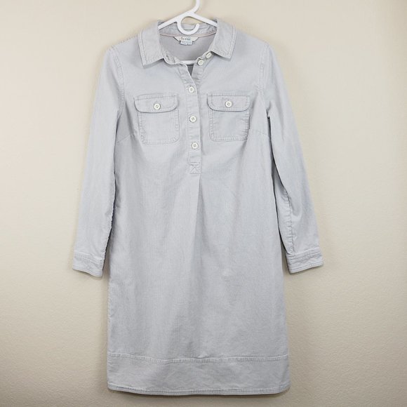 Boden Dresses & Skirts - Boden Corduroy Shirt Dress Long Sleeves Gray 4